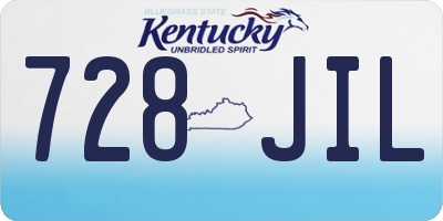 KY license plate 728JIL