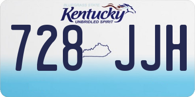 KY license plate 728JJH