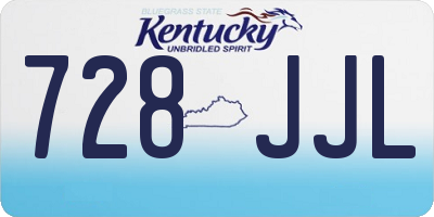 KY license plate 728JJL