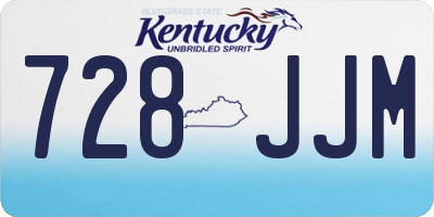 KY license plate 728JJM