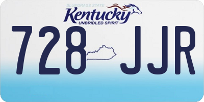 KY license plate 728JJR