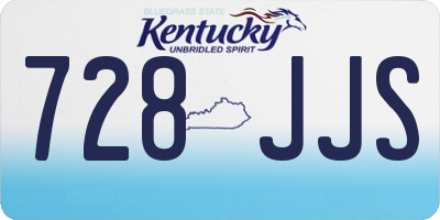 KY license plate 728JJS