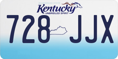 KY license plate 728JJX