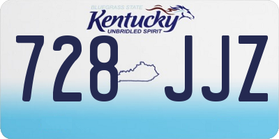 KY license plate 728JJZ
