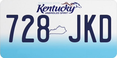 KY license plate 728JKD