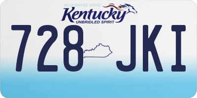 KY license plate 728JKI