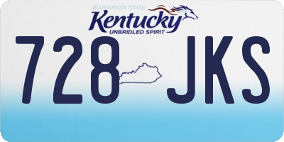 KY license plate 728JKS
