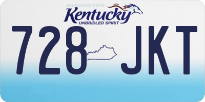 KY license plate 728JKT