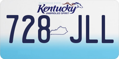 KY license plate 728JLL