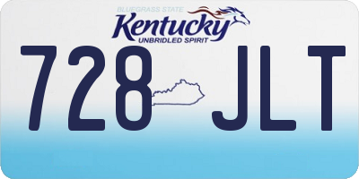 KY license plate 728JLT