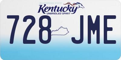 KY license plate 728JME