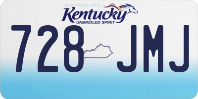 KY license plate 728JMJ