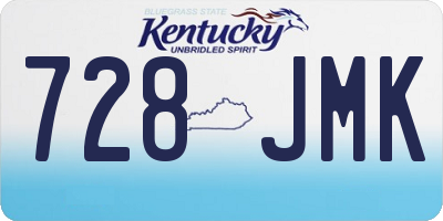 KY license plate 728JMK