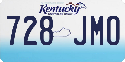 KY license plate 728JMO