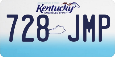 KY license plate 728JMP