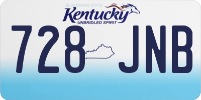 KY license plate 728JNB