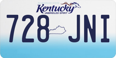 KY license plate 728JNI