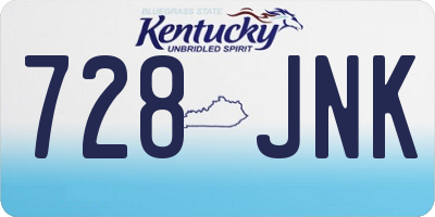 KY license plate 728JNK