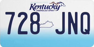 KY license plate 728JNQ