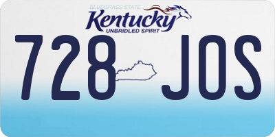 KY license plate 728JOS