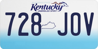 KY license plate 728JOV