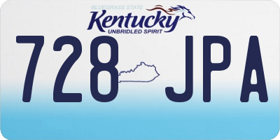 KY license plate 728JPA