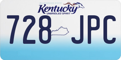 KY license plate 728JPC