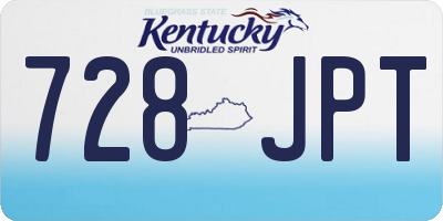 KY license plate 728JPT