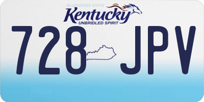 KY license plate 728JPV
