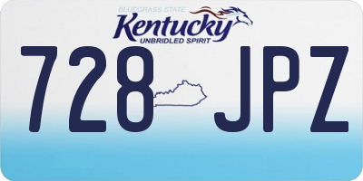 KY license plate 728JPZ