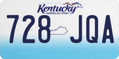 KY license plate 728JQA