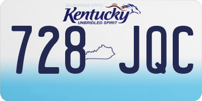 KY license plate 728JQC