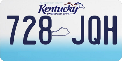 KY license plate 728JQH