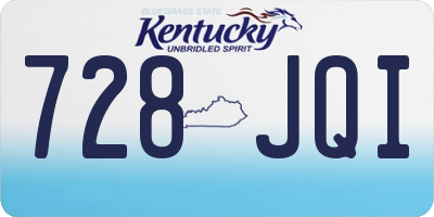 KY license plate 728JQI