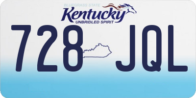 KY license plate 728JQL