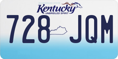 KY license plate 728JQM