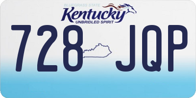 KY license plate 728JQP