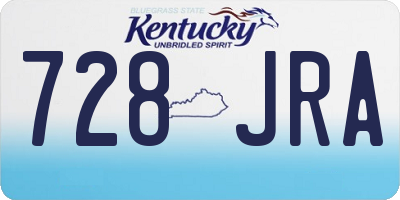 KY license plate 728JRA