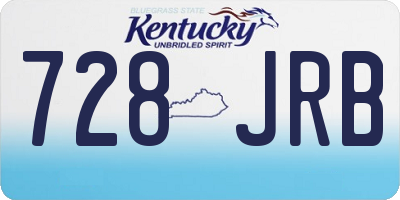 KY license plate 728JRB