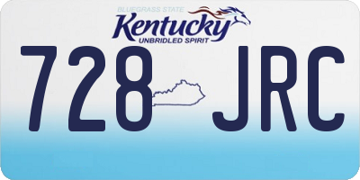 KY license plate 728JRC