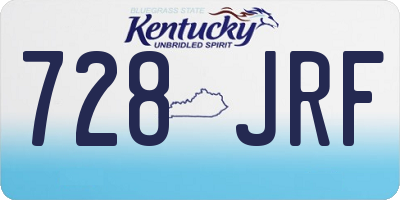 KY license plate 728JRF