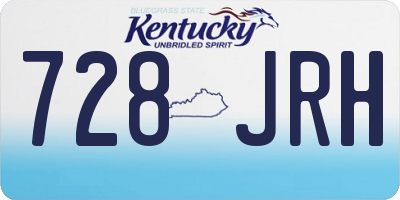KY license plate 728JRH