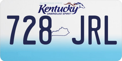 KY license plate 728JRL