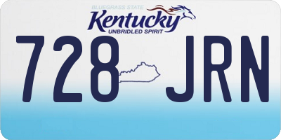 KY license plate 728JRN