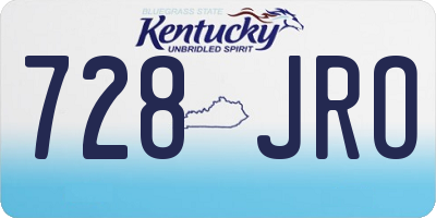 KY license plate 728JRO