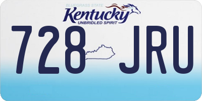 KY license plate 728JRU