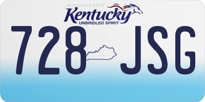 KY license plate 728JSG