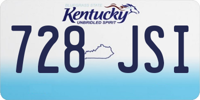 KY license plate 728JSI