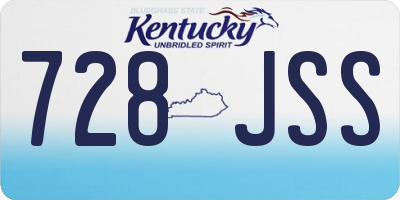 KY license plate 728JSS