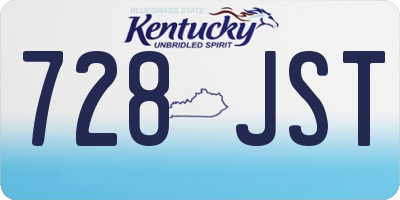 KY license plate 728JST